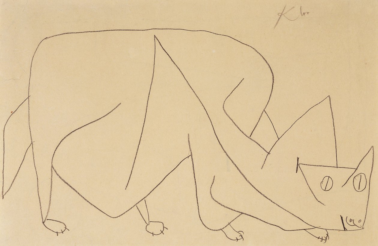 czający się kot; kot się czai autorstwa Paul Klee