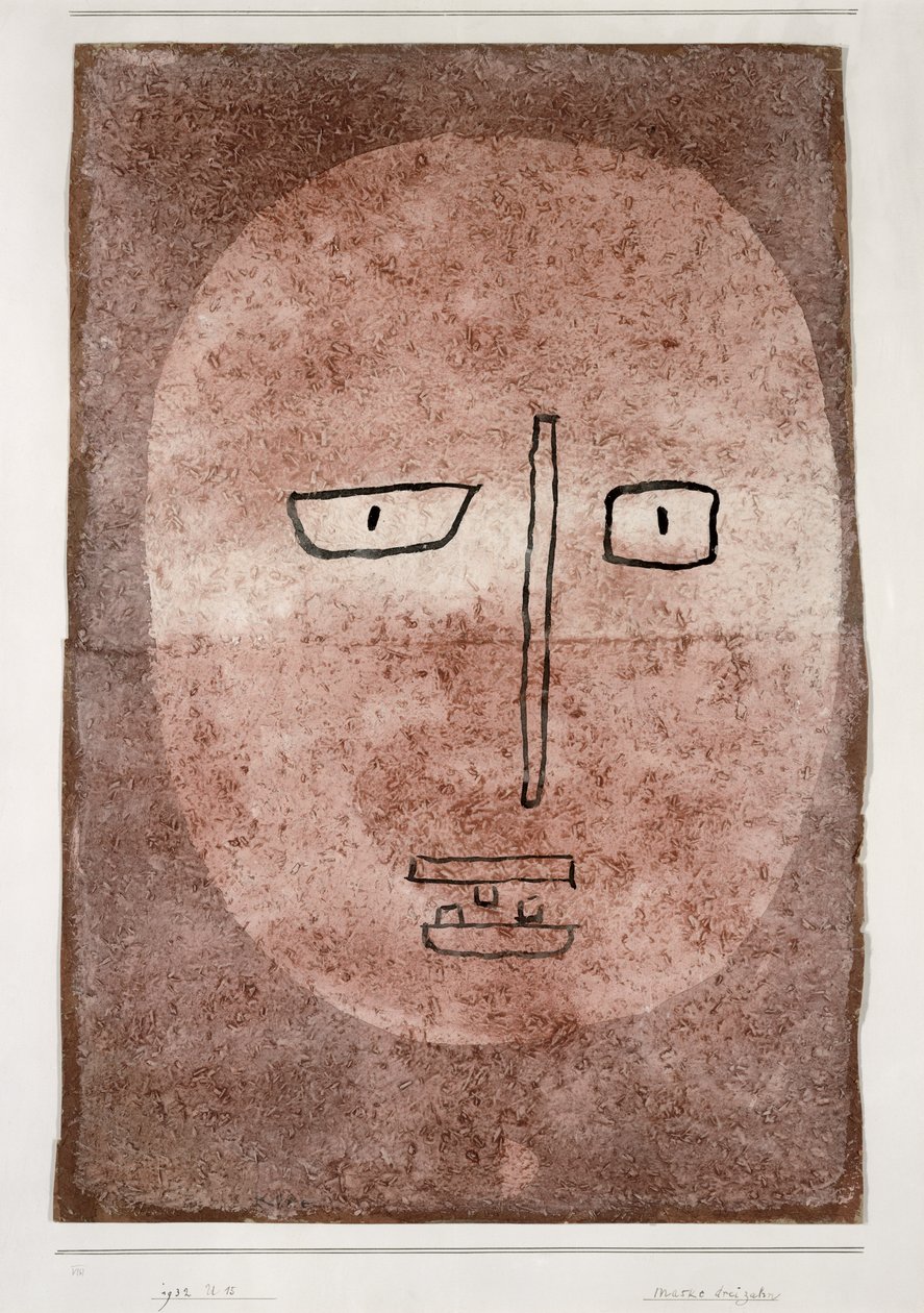 Maska z trzema zębami autorstwa Paul Klee