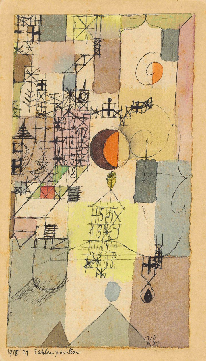 Pawilon Liczb, 1918. autorstwa Paul Klee