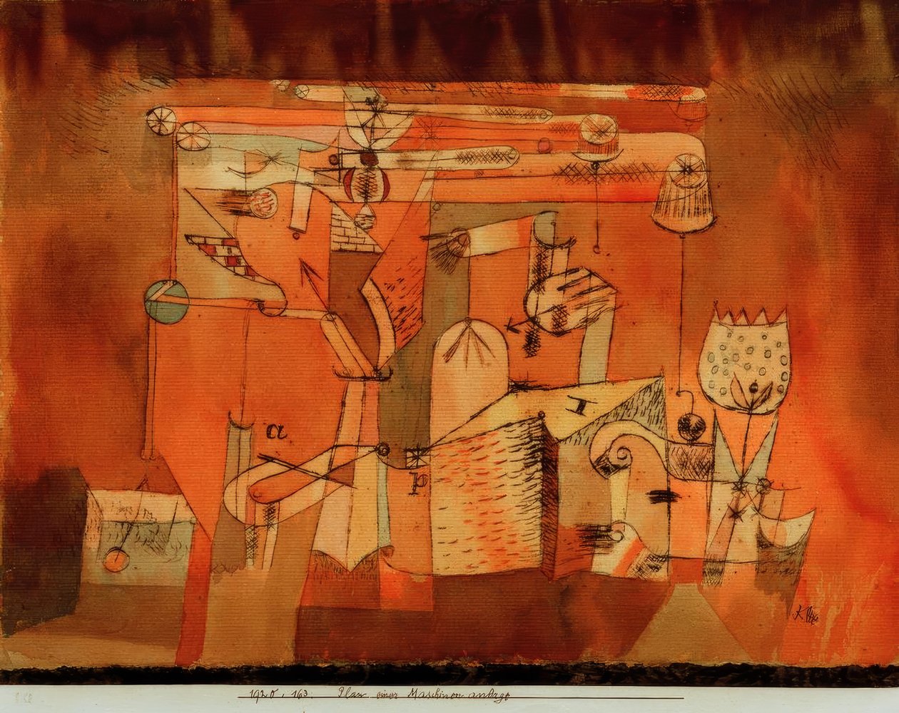 Plan zakładu maszynowego autorstwa Paul Klee