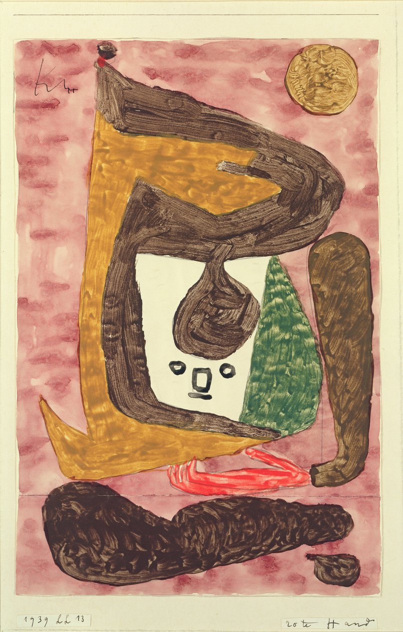 czerwona ręka autorstwa Paul Klee