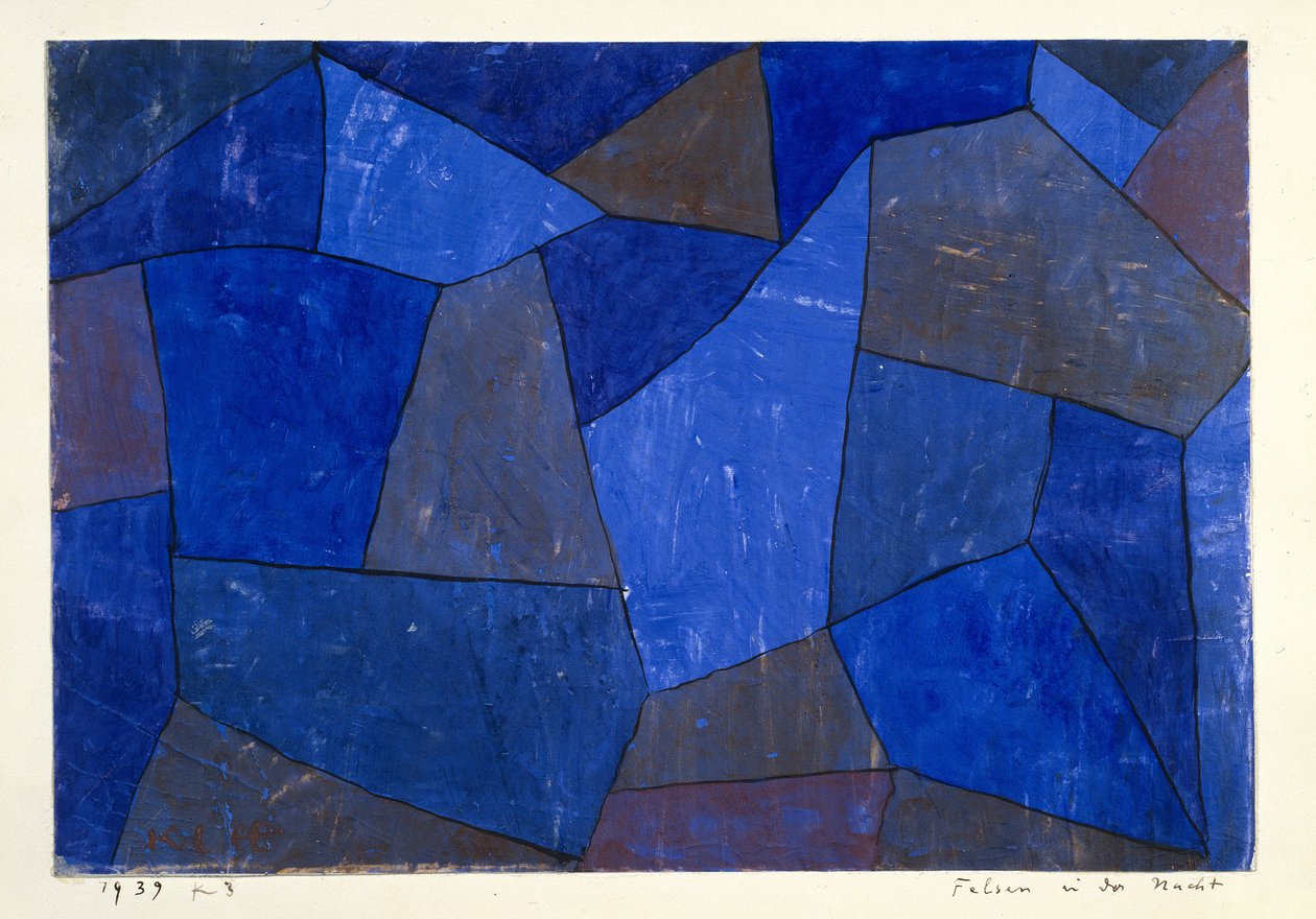 Skały nocą, 1939. autorstwa Paul Klee