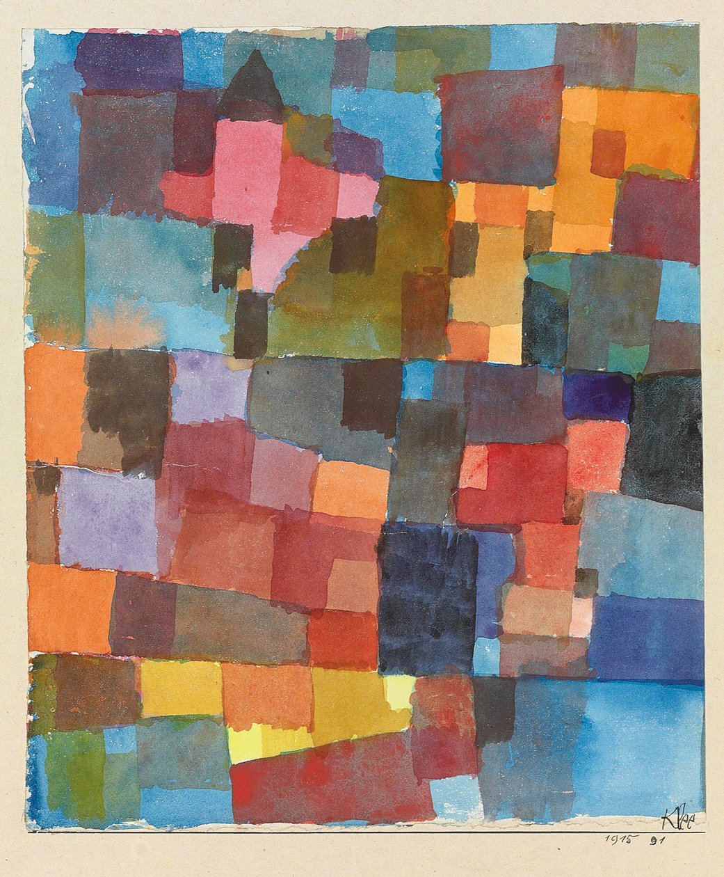 Architektury pomieszczeń na zimno-ciepło, 1915. autorstwa Paul Klee