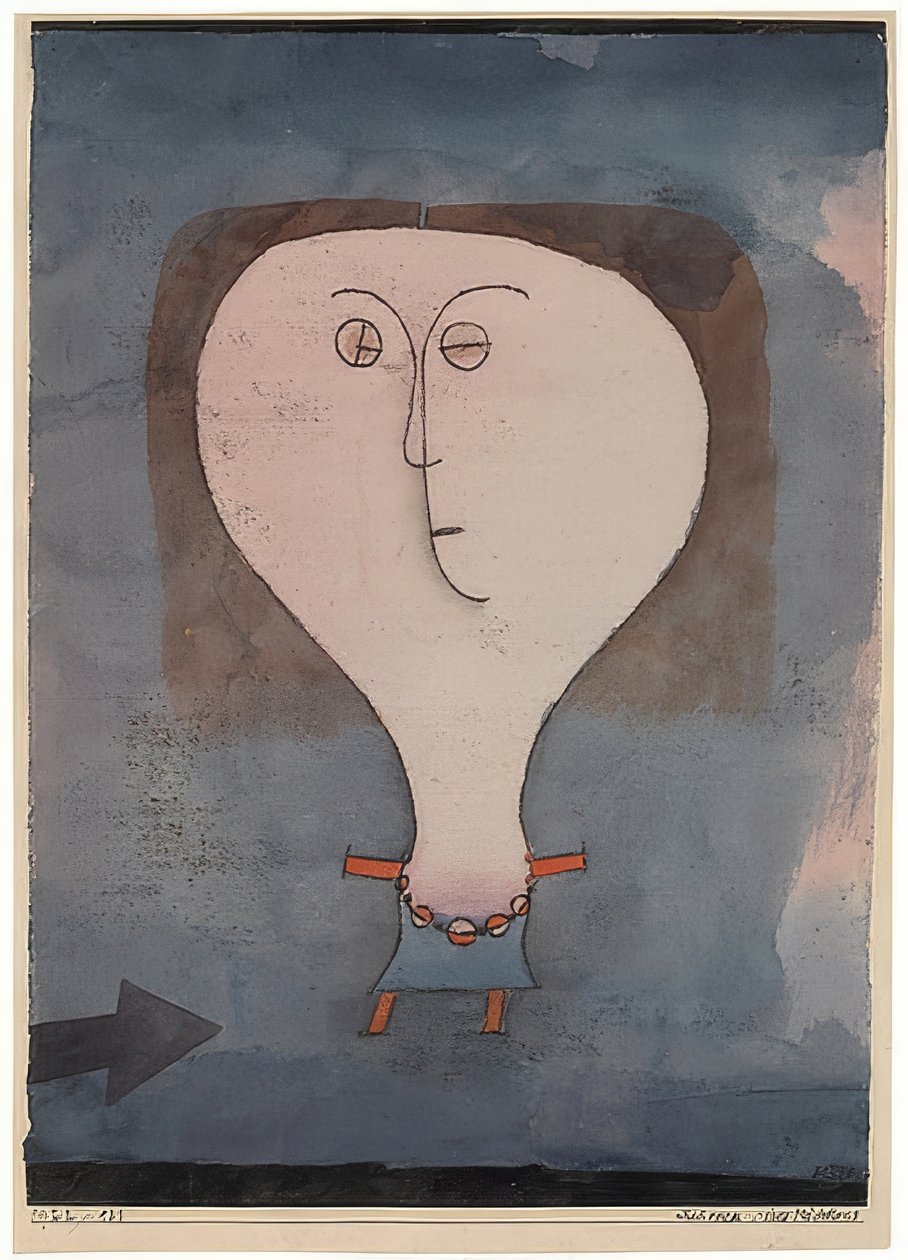 Strach dziewczyny. 1922 autorstwa Paul Klee