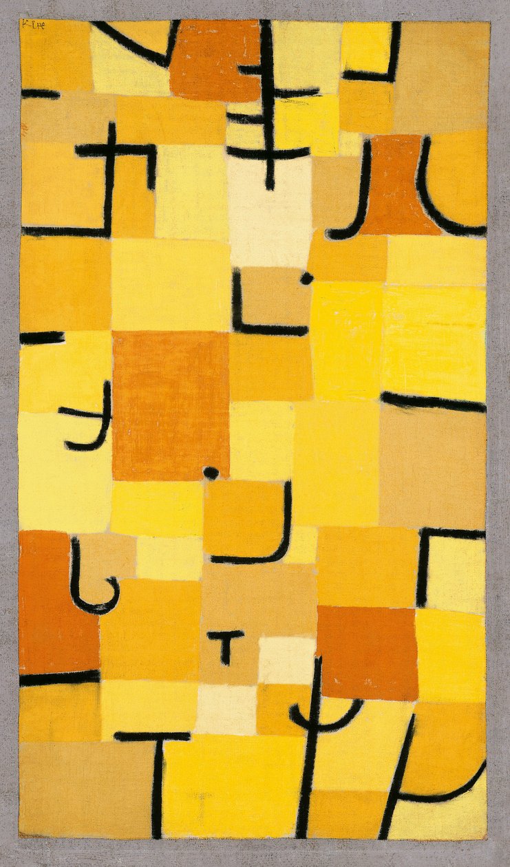 Znaki w kolorze żółtym, 1937. autorstwa Paul Klee