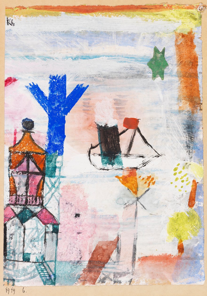 Mały parowiec, 1919. autorstwa Paul Klee
