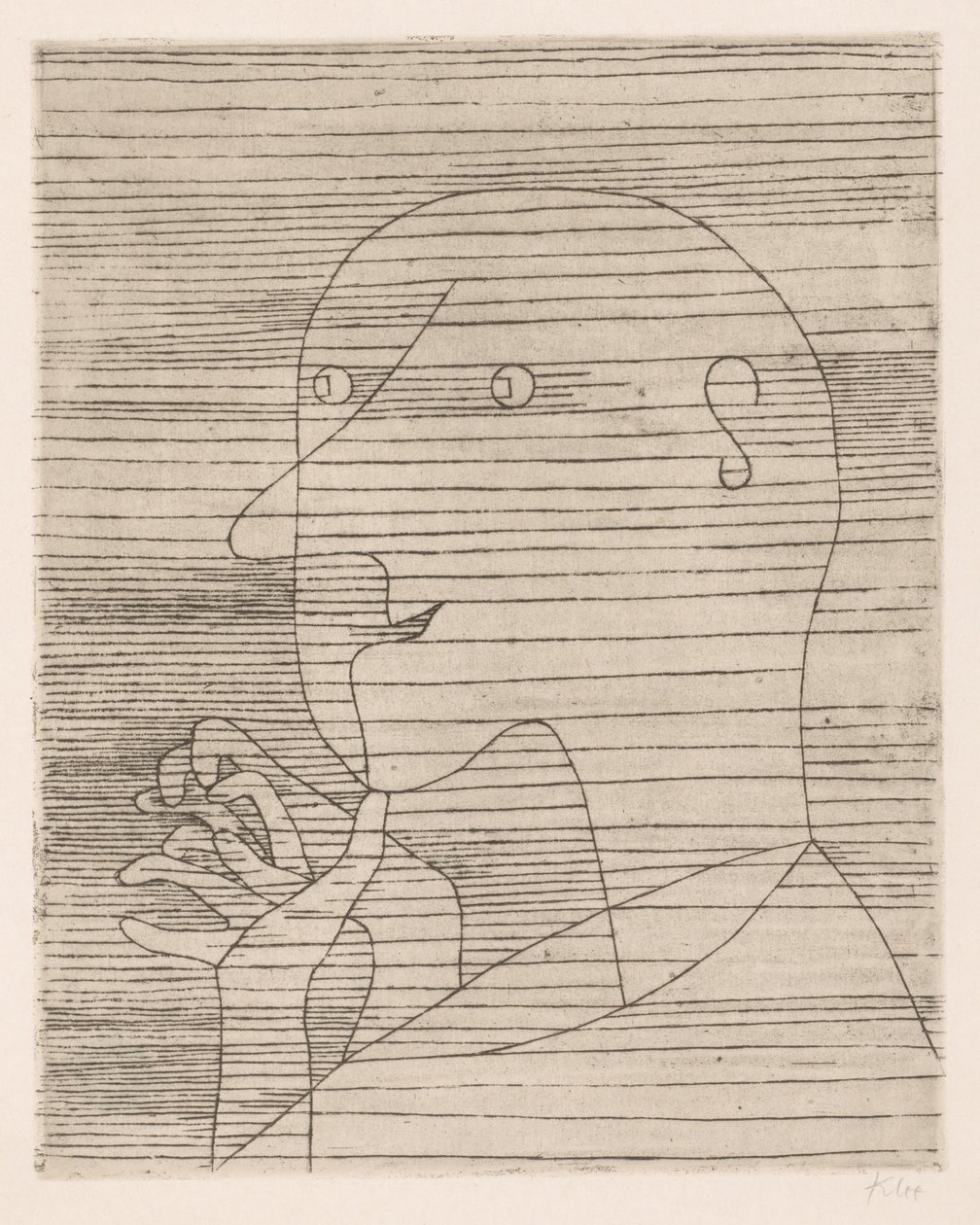 Kalkulujący starzec autorstwa Paul Klee