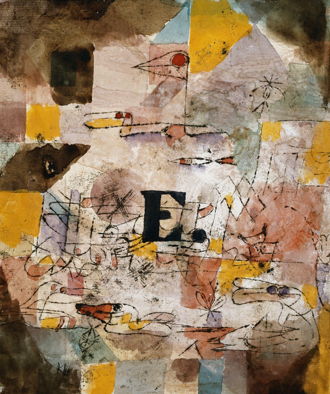 ptak wodny (skutery); Wasservogel (ents) autorstwa Paul Klee