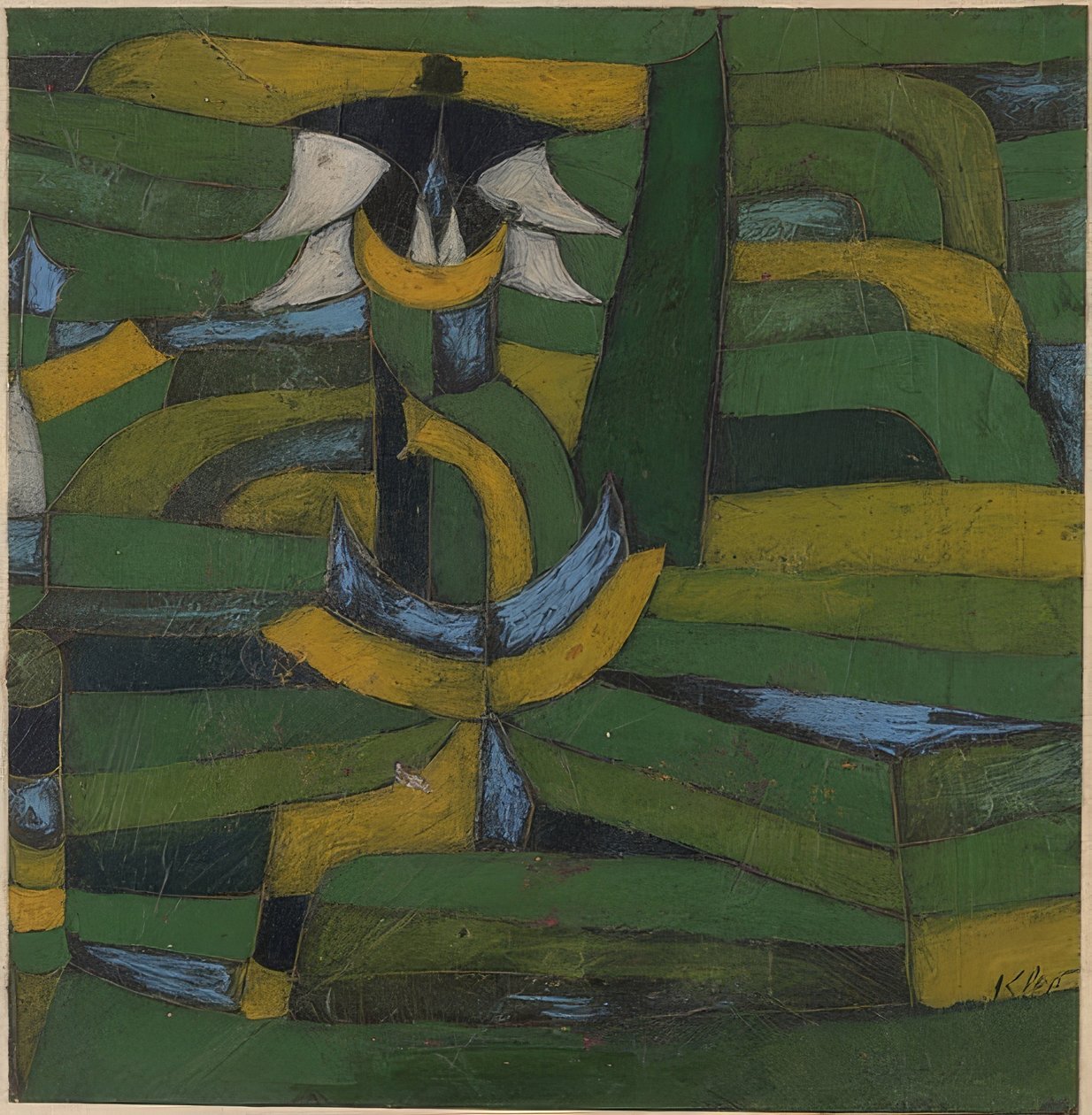 Biały kwiat w ogrodzie. 1920 autorstwa Paul Klee