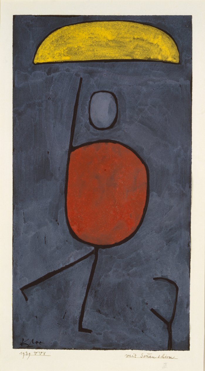 Z parasolką, 1939. autorstwa Paul Klee