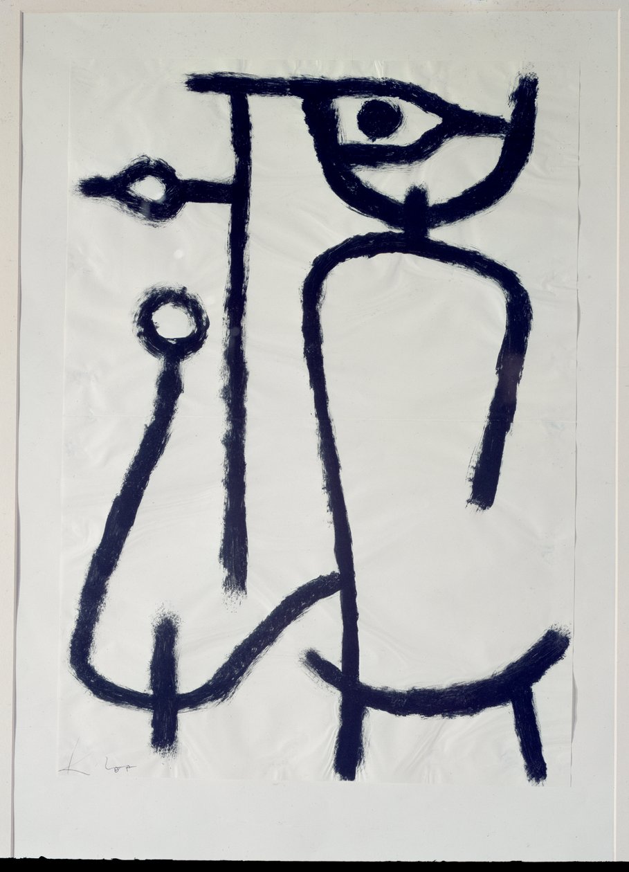 Kobieta na boku (rysunek, XX wiek) autorstwa Paul Klee
