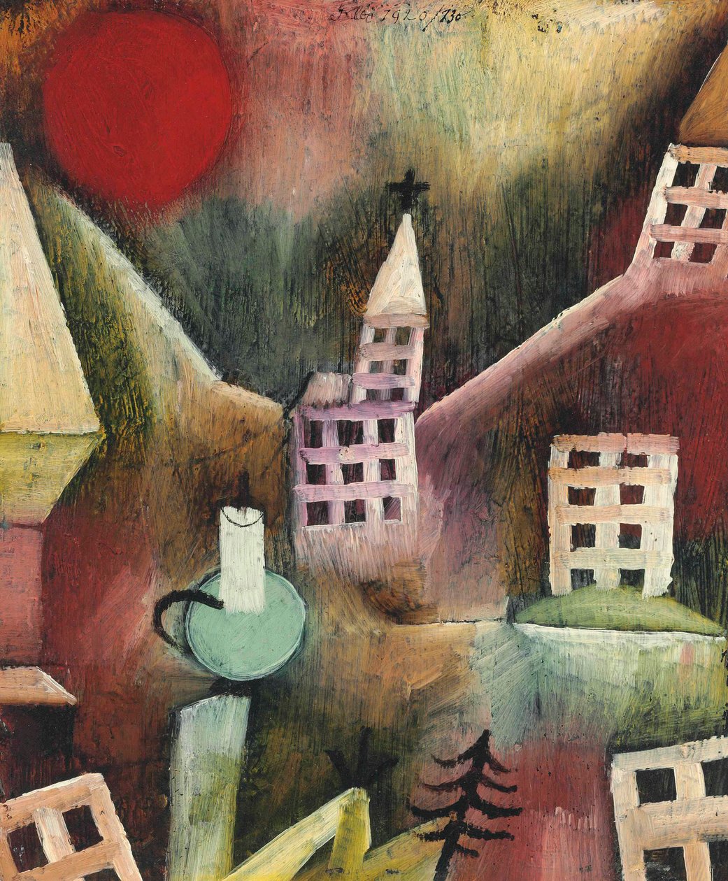 Zniszczona wieś, 1920 r. autorstwa Paul Klee