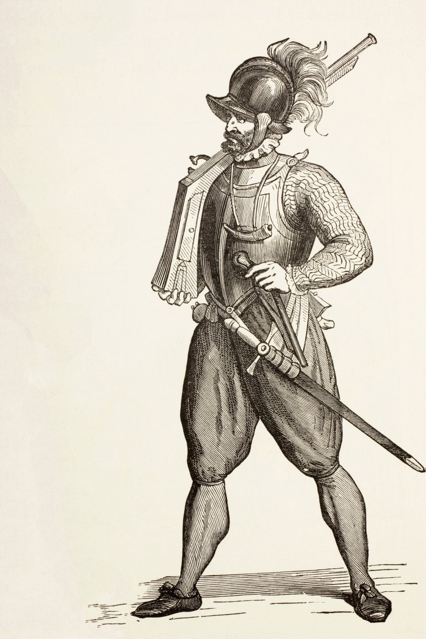 Arquebusier z XVI wieku. autorstwa Paul Lacroix