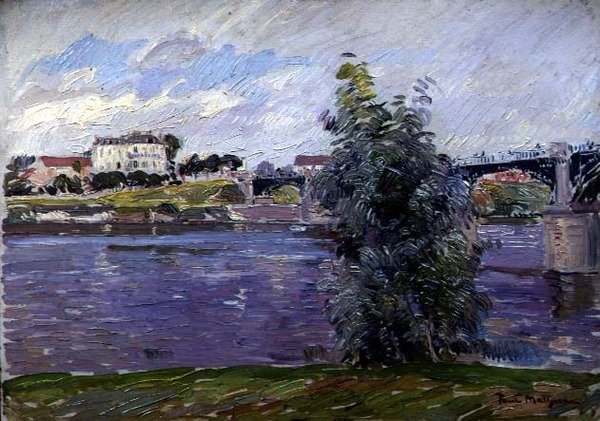 Samotna wierzba (olej na pokładzie) autorstwa Paul Mathieu