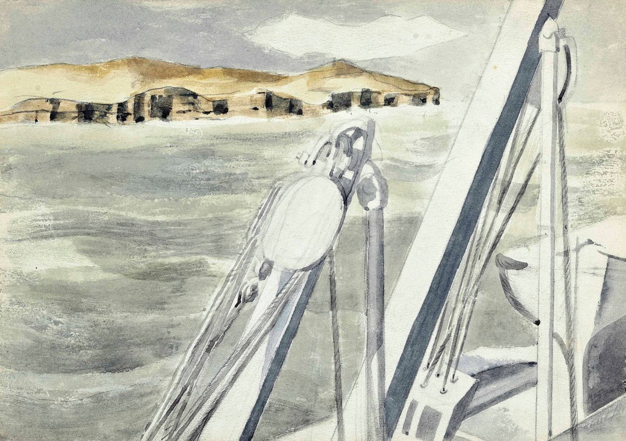 Wybrzeże w pobliżu Gibraltaru autorstwa Paul Nash