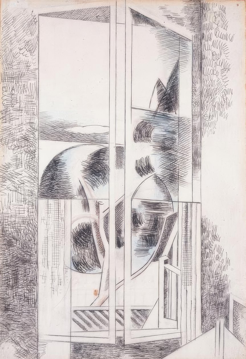 Streszczenie okna Riviera autorstwa Paul Nash