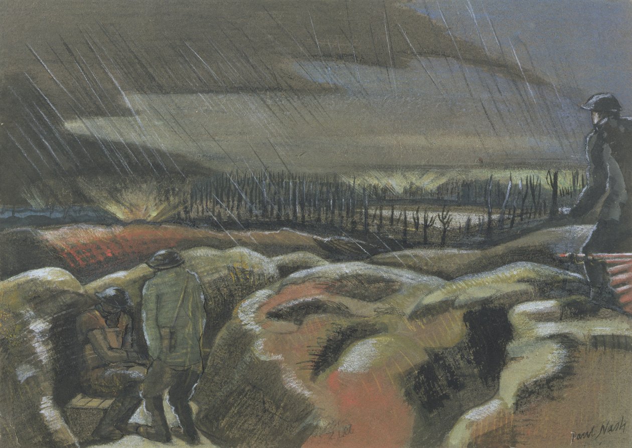 Shellburst, Zillebeke autorstwa Paul Nash