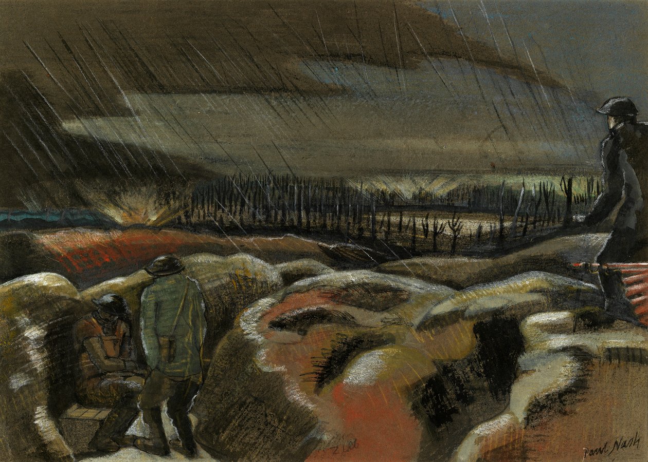 Shellburst, Zillebeke autorstwa Paul Nash