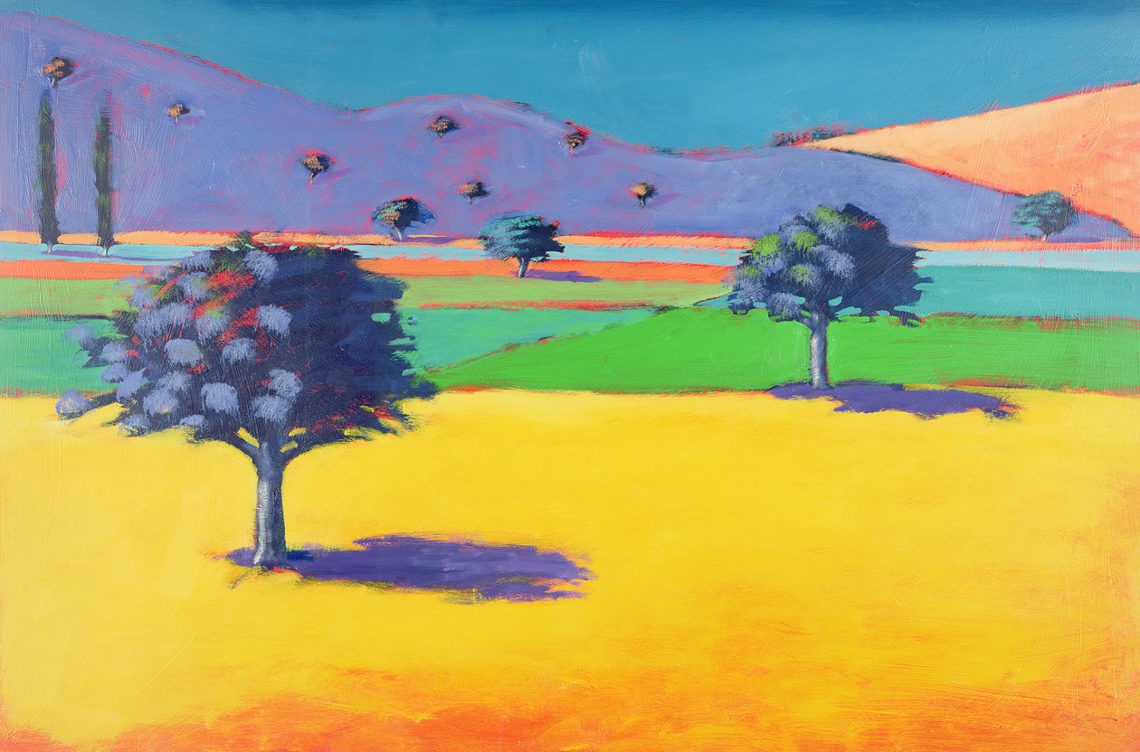 Castlemorton (akryl na karcie) autorstwa Paul Powis