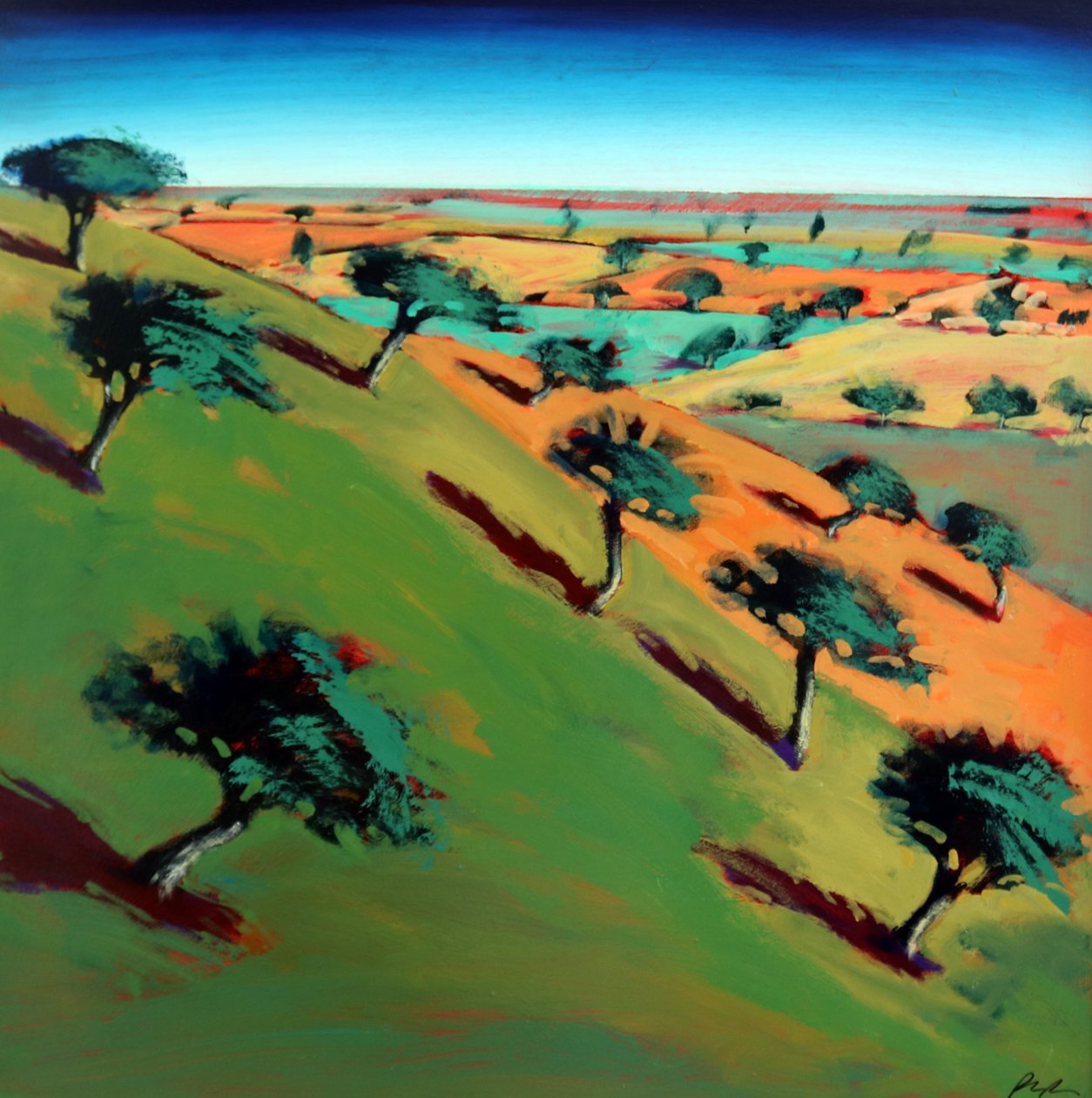 Ragged Stone Hill (akryl na papierze) autorstwa Paul Powis