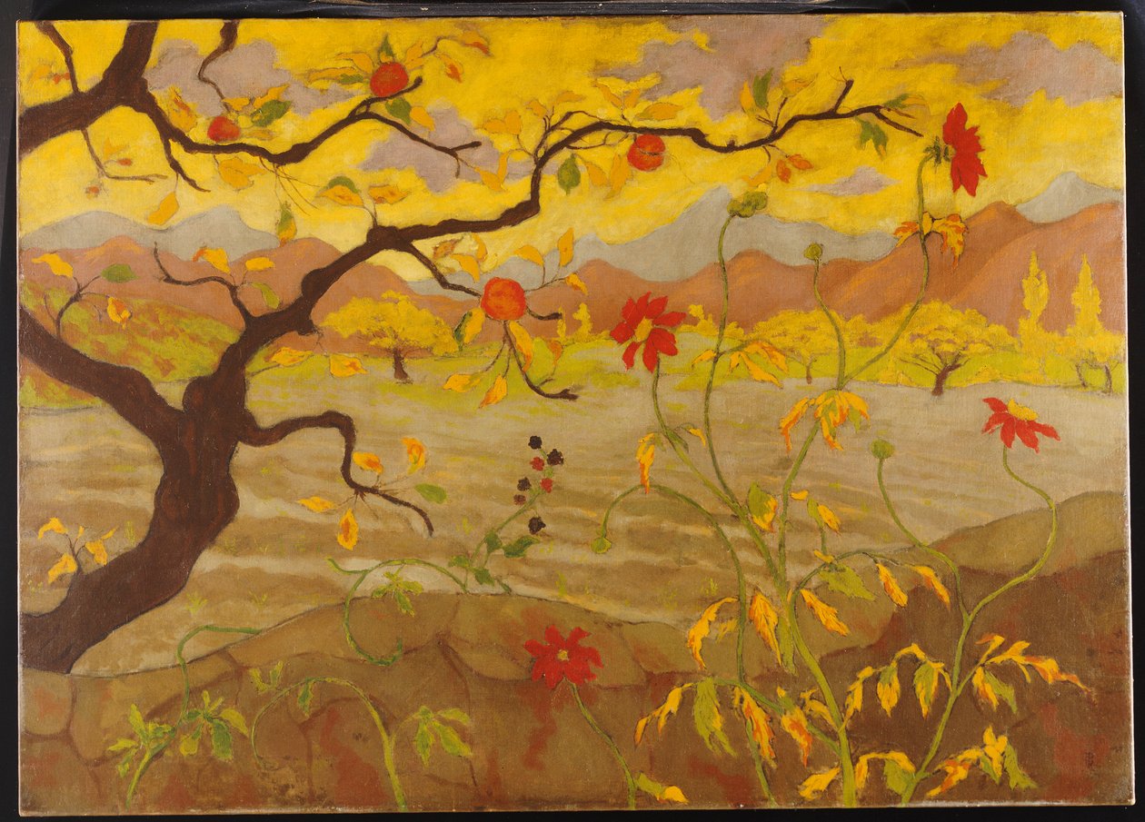 Jabłoń z czerwonymi owocami, ok. 1902 r. autorstwa Paul Elie Ranson