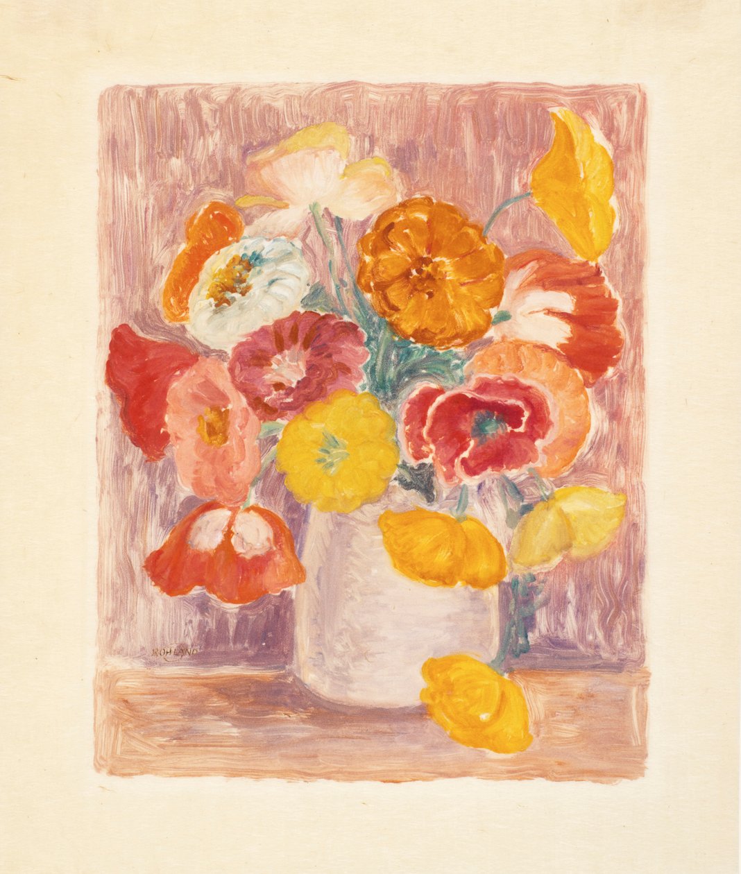 Flower Piece (Zinnias) autorstwa Paul Rohland