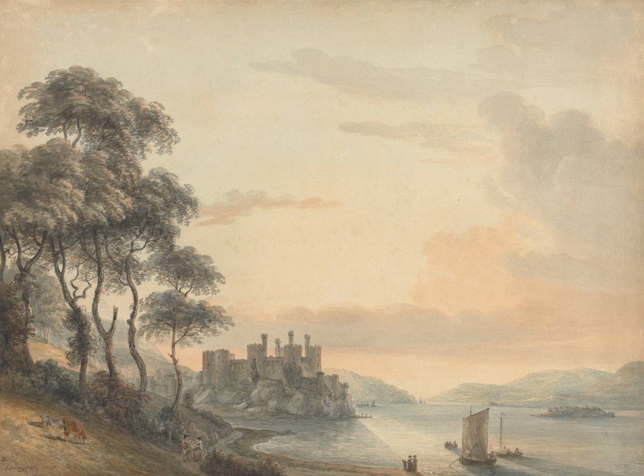 Zamek Conwayów autorstwa Paul Sandby