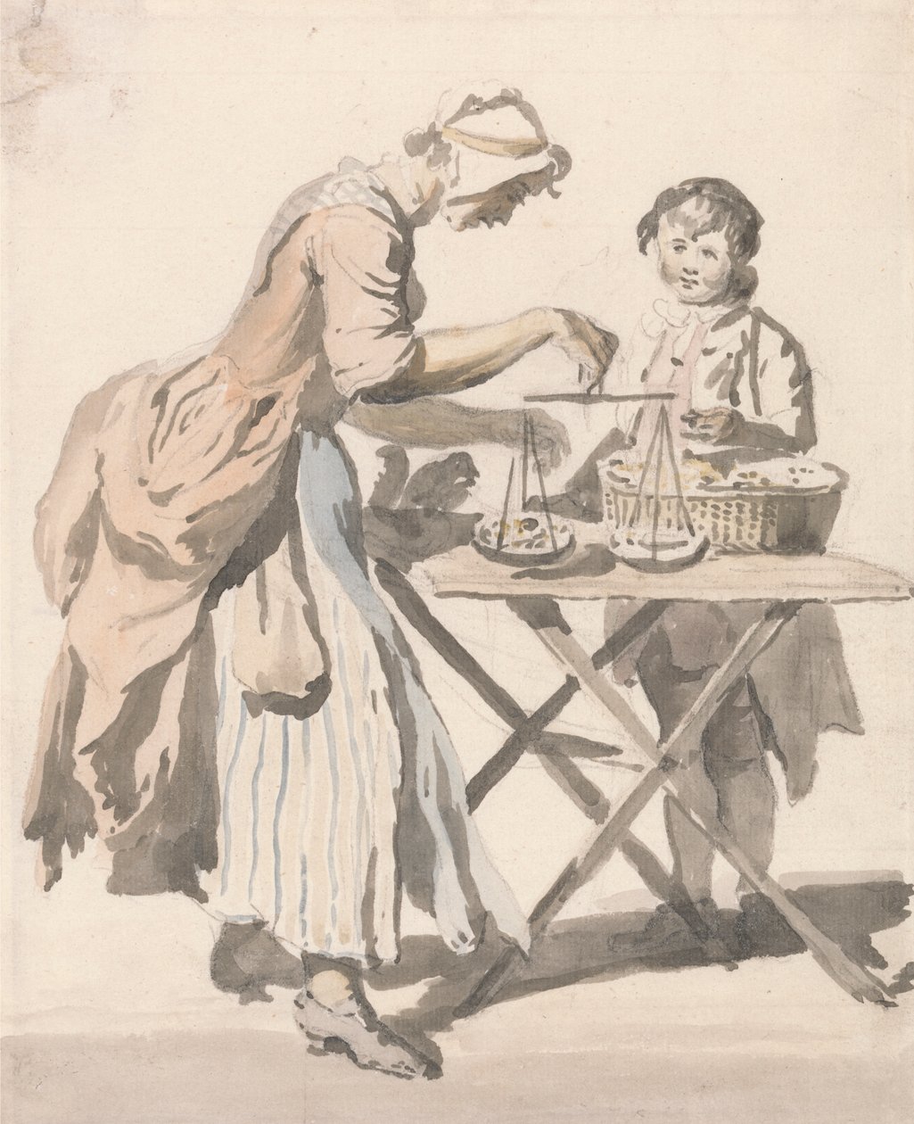 London Cries: „Wiśnie z czarnego serca…” autorstwa Paul Sandby