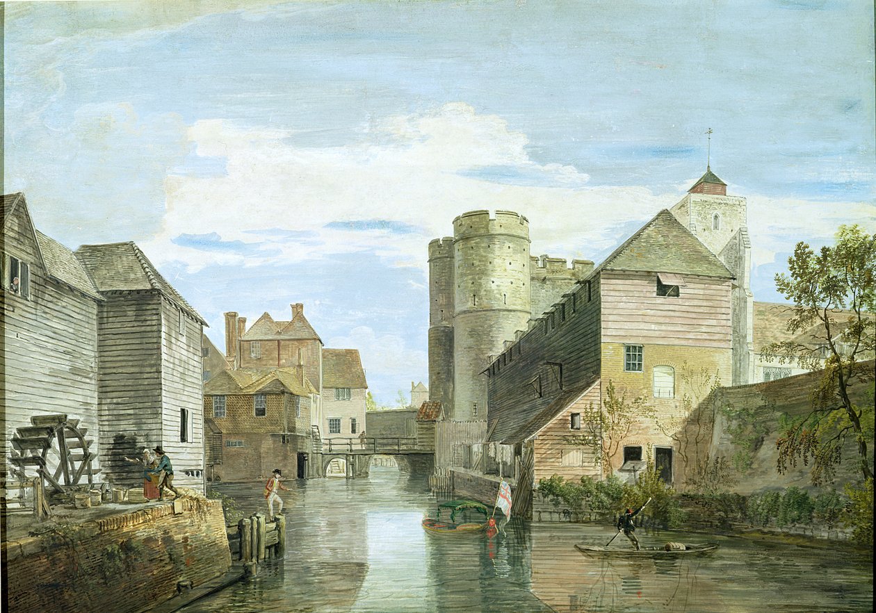 The Westgate, Canterbury (kolor nadwozia na papierze) autorstwa Paul Sandby