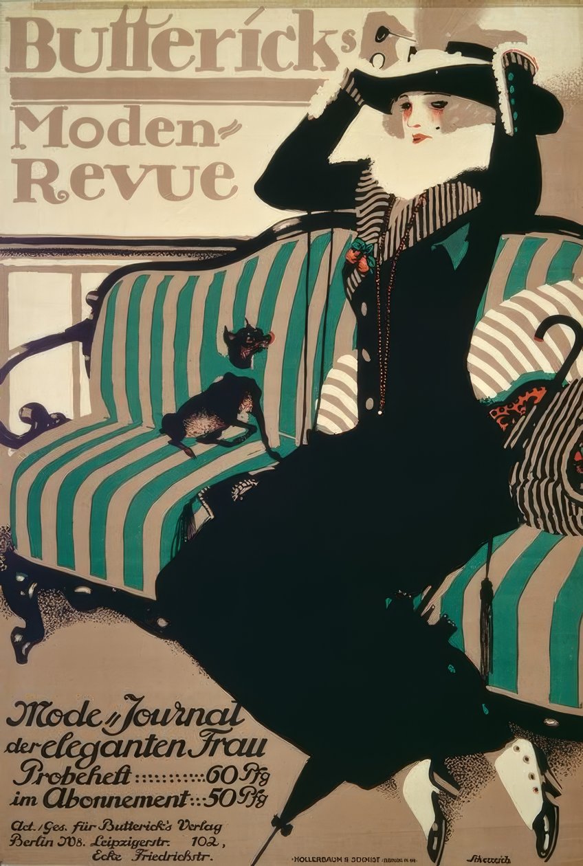 Buttericks Moden-Revue / Plakat 1912 autorstwa P.Scheurich autorstwa Paul Scheurich