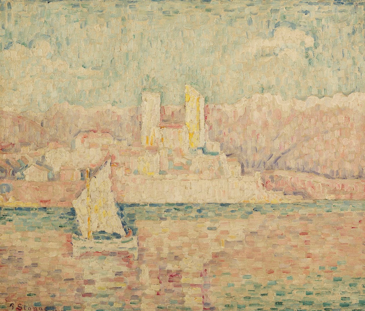 Poranek Antibes, 1919 autorstwa Paul Signac