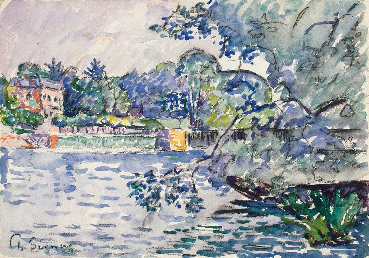 Brzegi Sekwany, ok. 1900 autorstwa Paul Signac