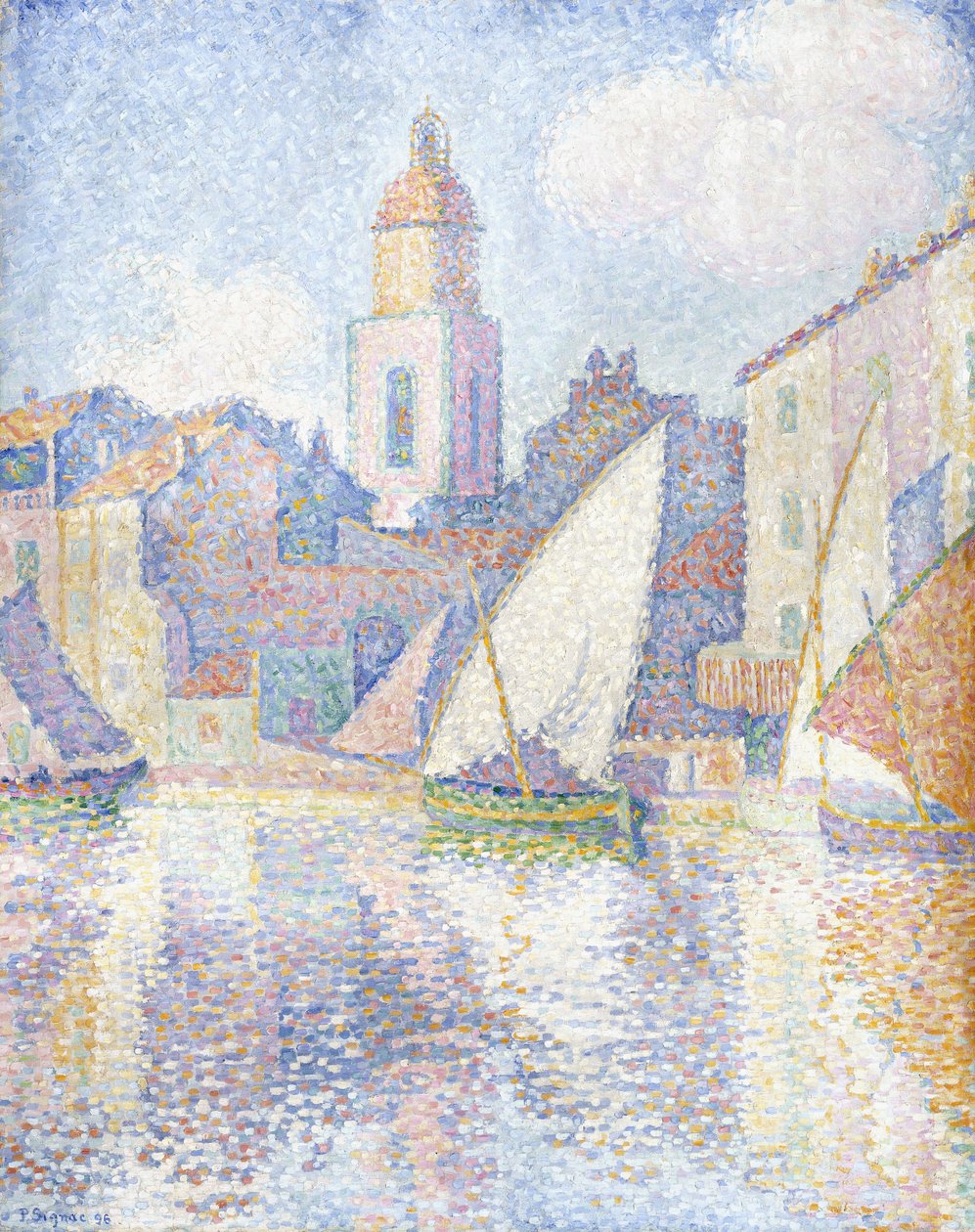 Dzwonnica w Saint Tropez, 1896 autorstwa Paul Signac