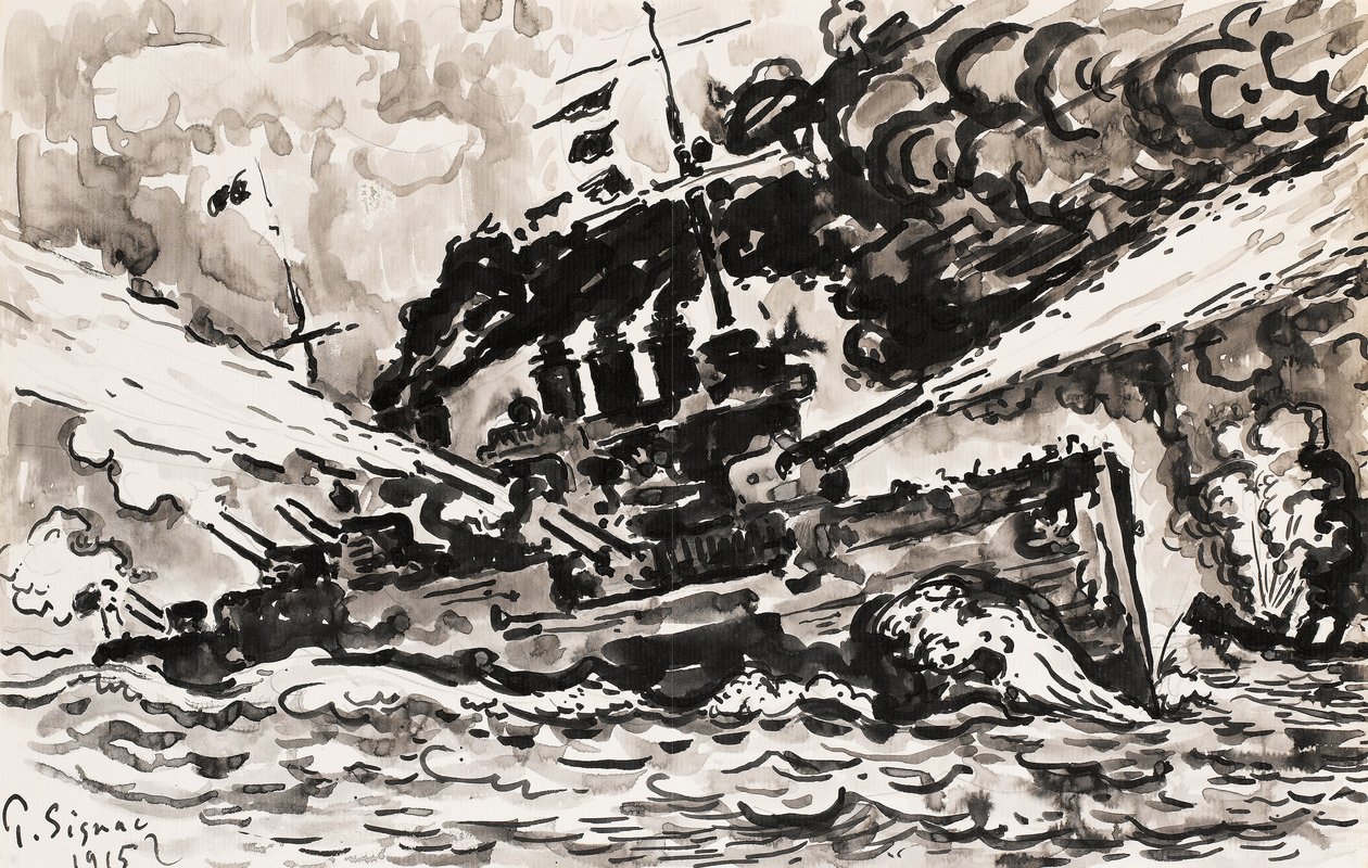 myśliwiec pancernika autorstwa Paul Signac