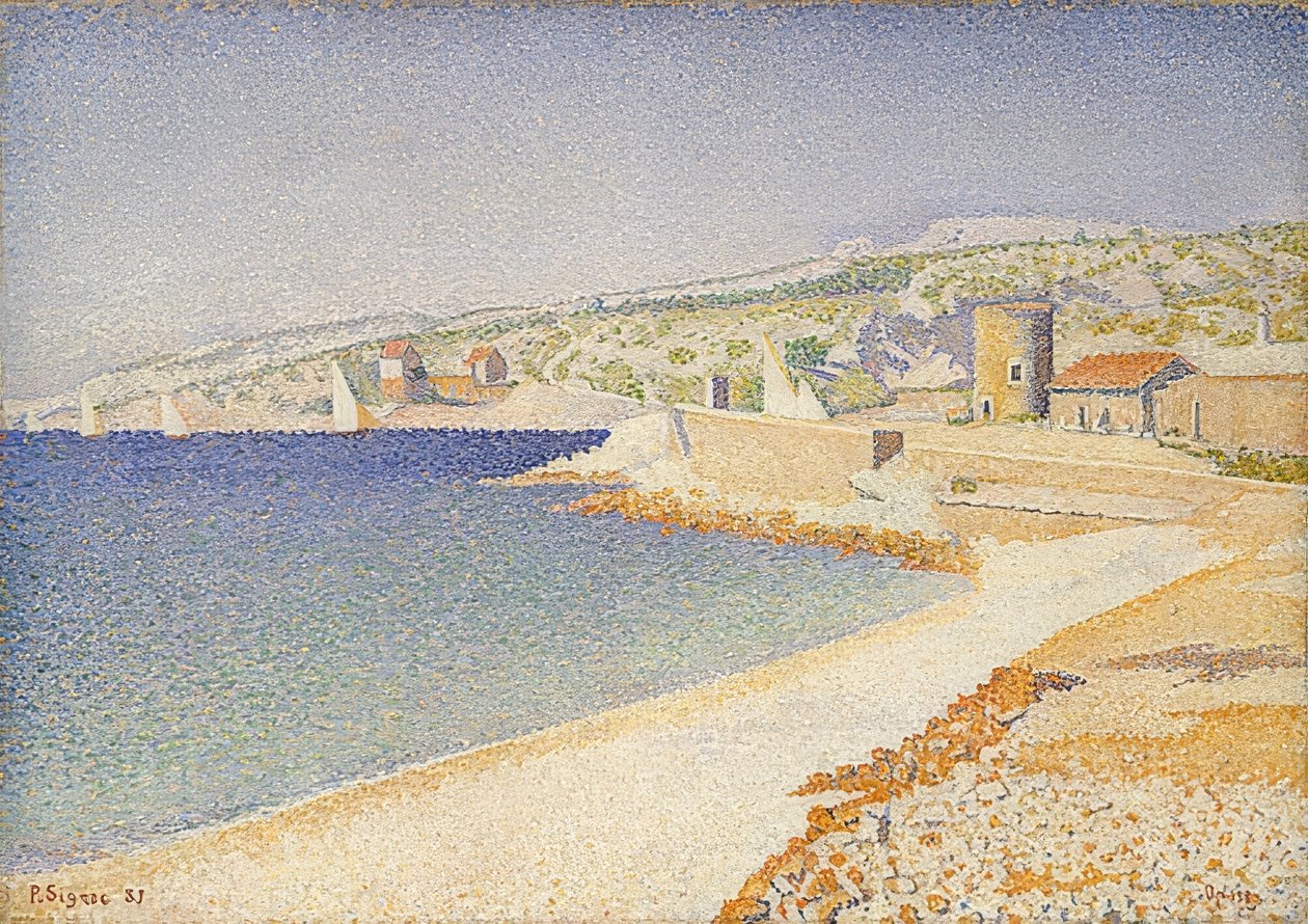 Der Molo w Cassis, Opus 198. 1889 autorstwa Paul Signac