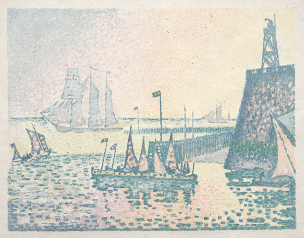 Wieczór, molo we Vlissingen autorstwa Paul Signac