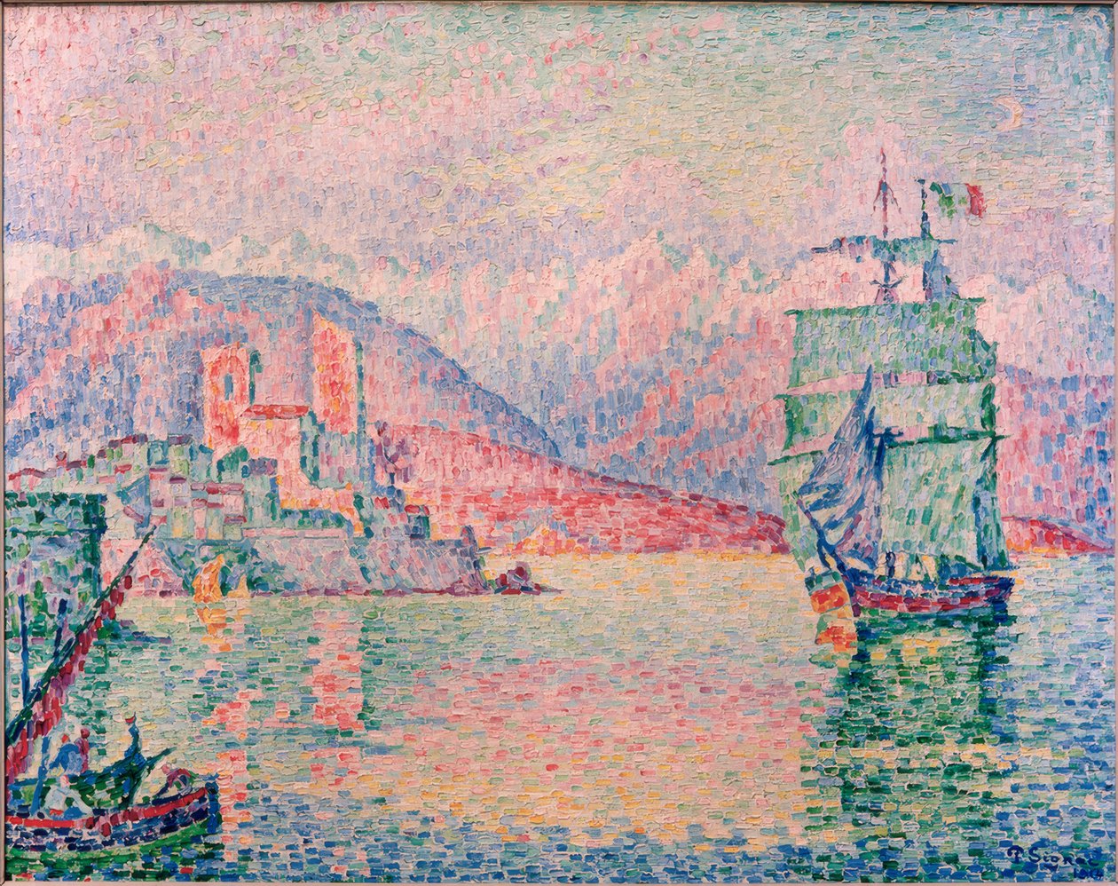 Port Antibes w wieczornym świetle autorstwa Paul Signac