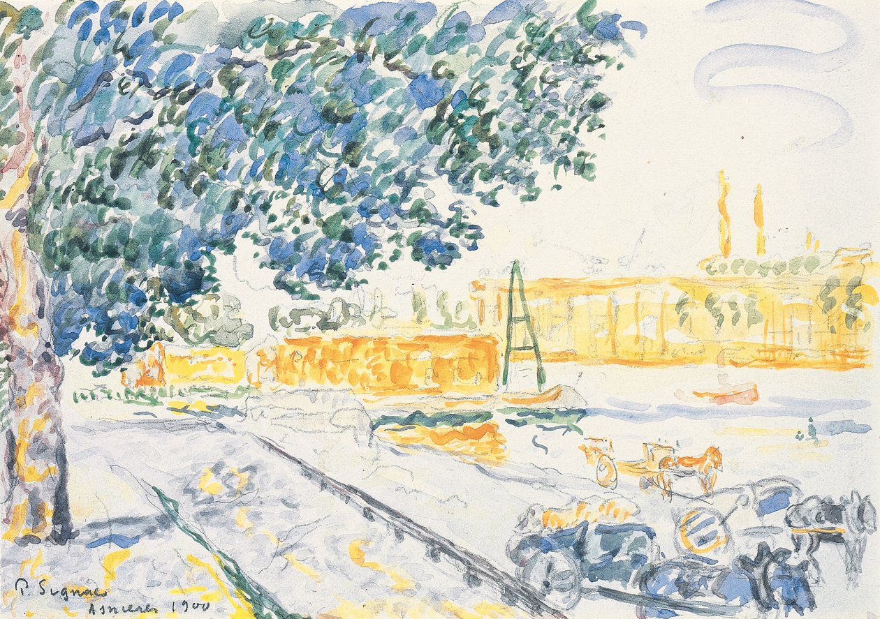 Sekwana w Asnières autorstwa Paul Signac