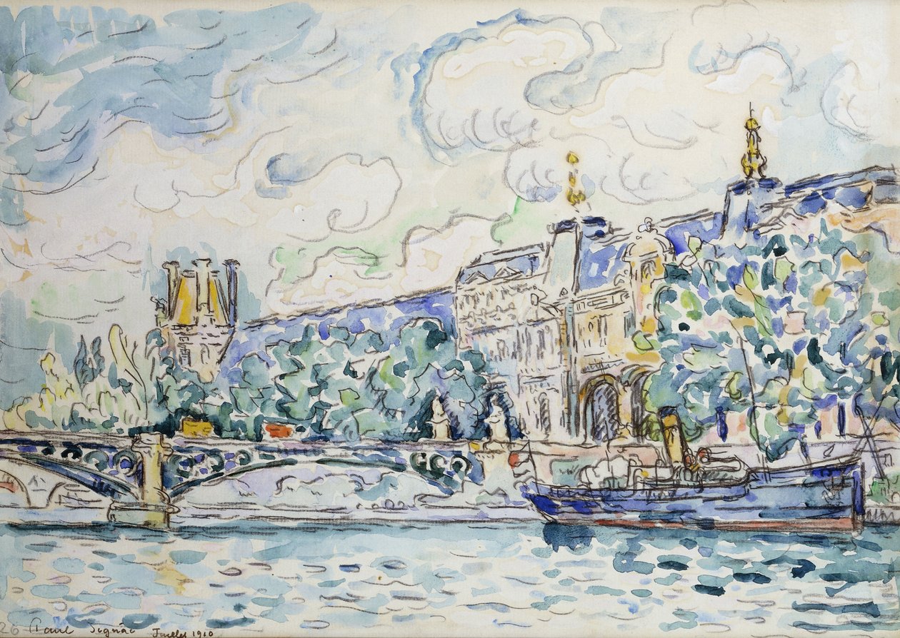 Pałac w Luwrze, 1910 autorstwa Paul Signac
