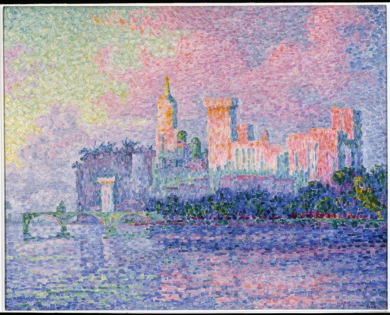 Zamek Papieży, Awinion autorstwa Paul Signac
