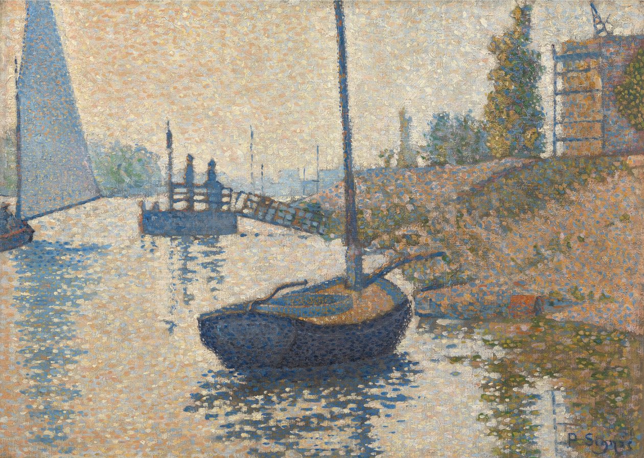 Ponton Félicité w Asnières autorstwa Paul Signac