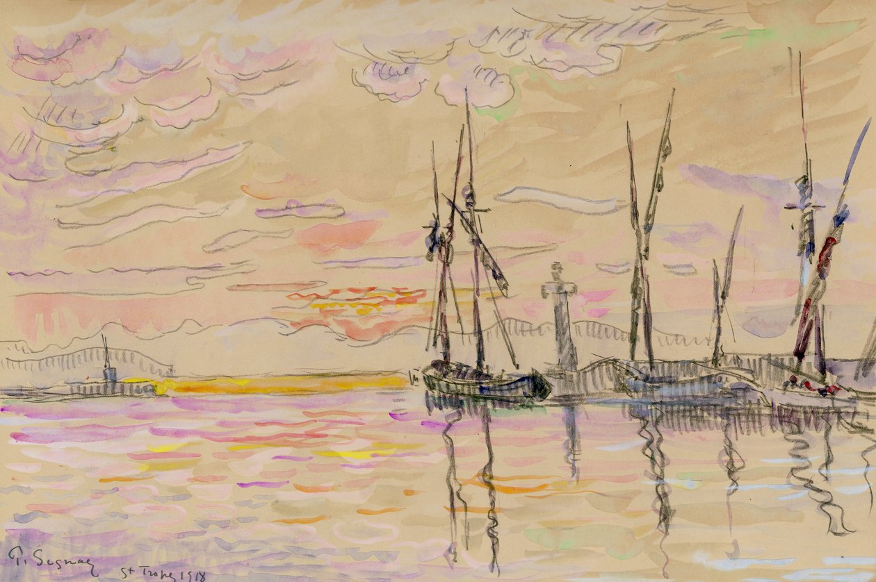 „Św. Tropez”, 1918 r. autorstwa Paul Signac