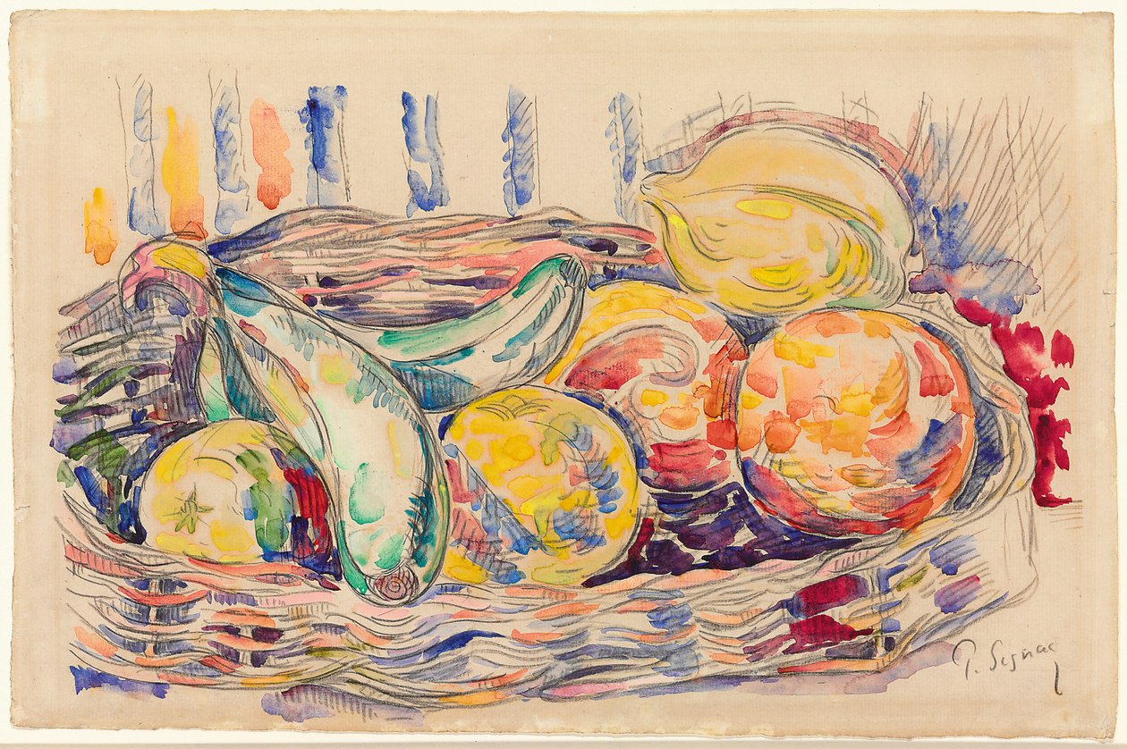 Martwa natura, ok. 1918-1920 autorstwa Paul Signac