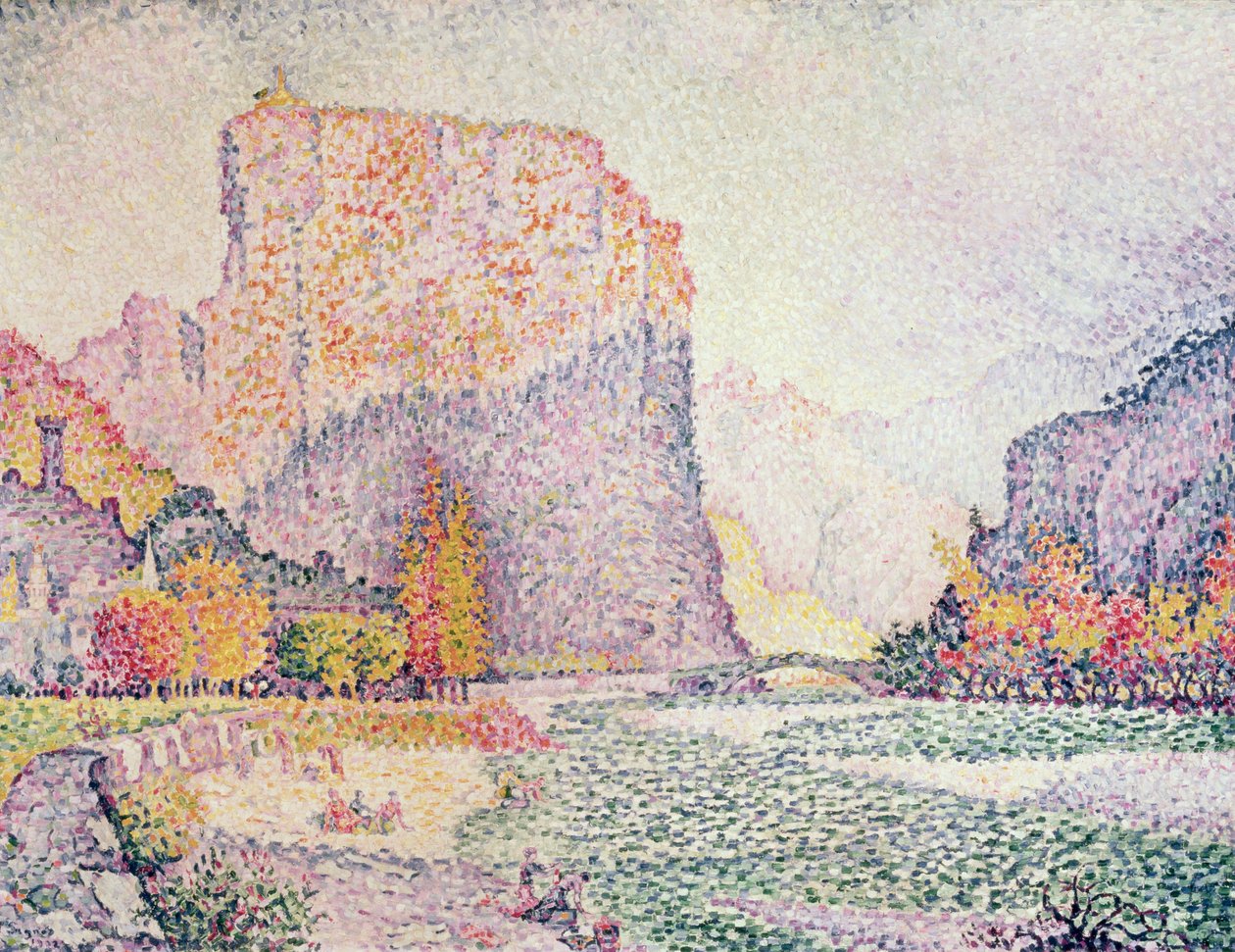 Klify w Castellane, 1902 autorstwa Paul Signac