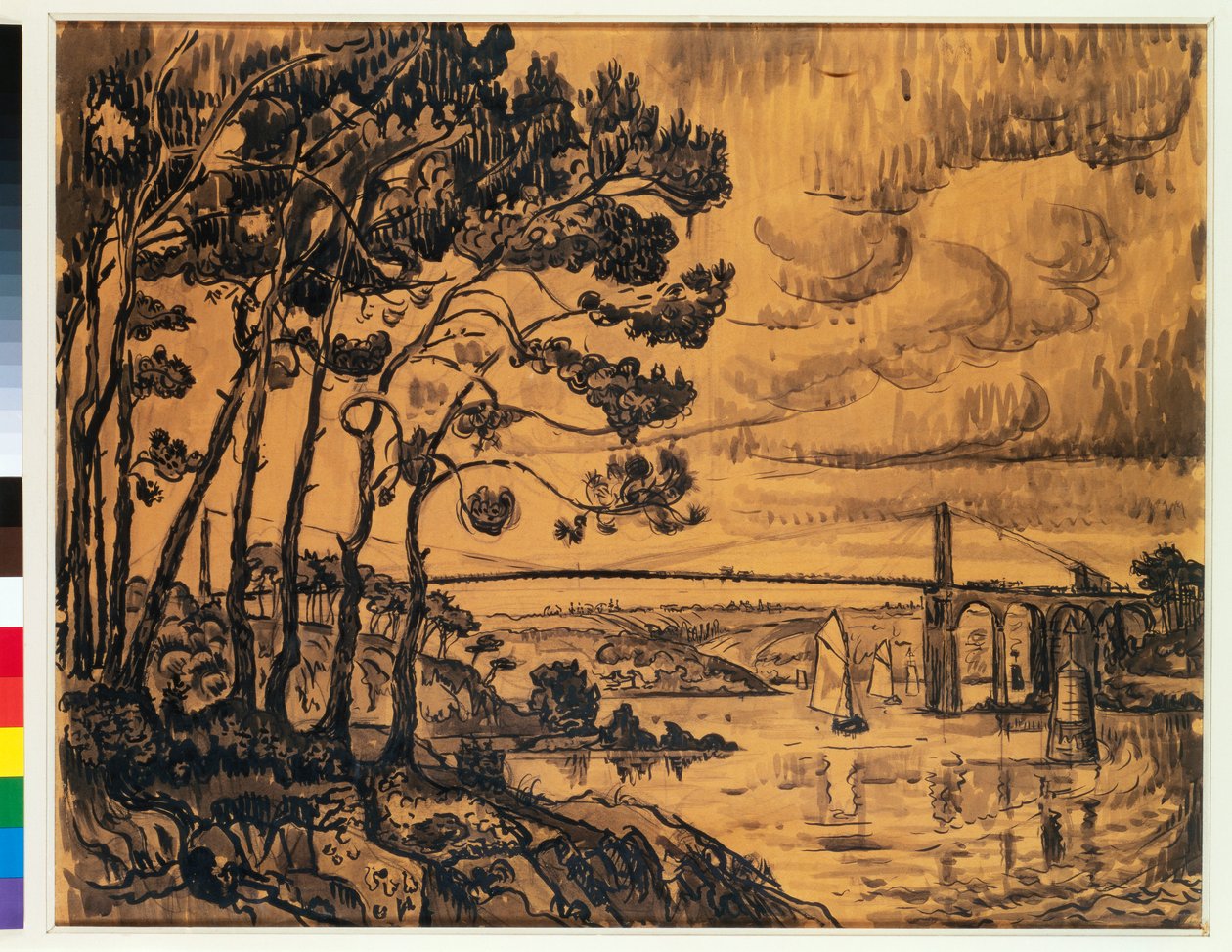 Most Lezardrieux, 1922 autorstwa Paul Signac