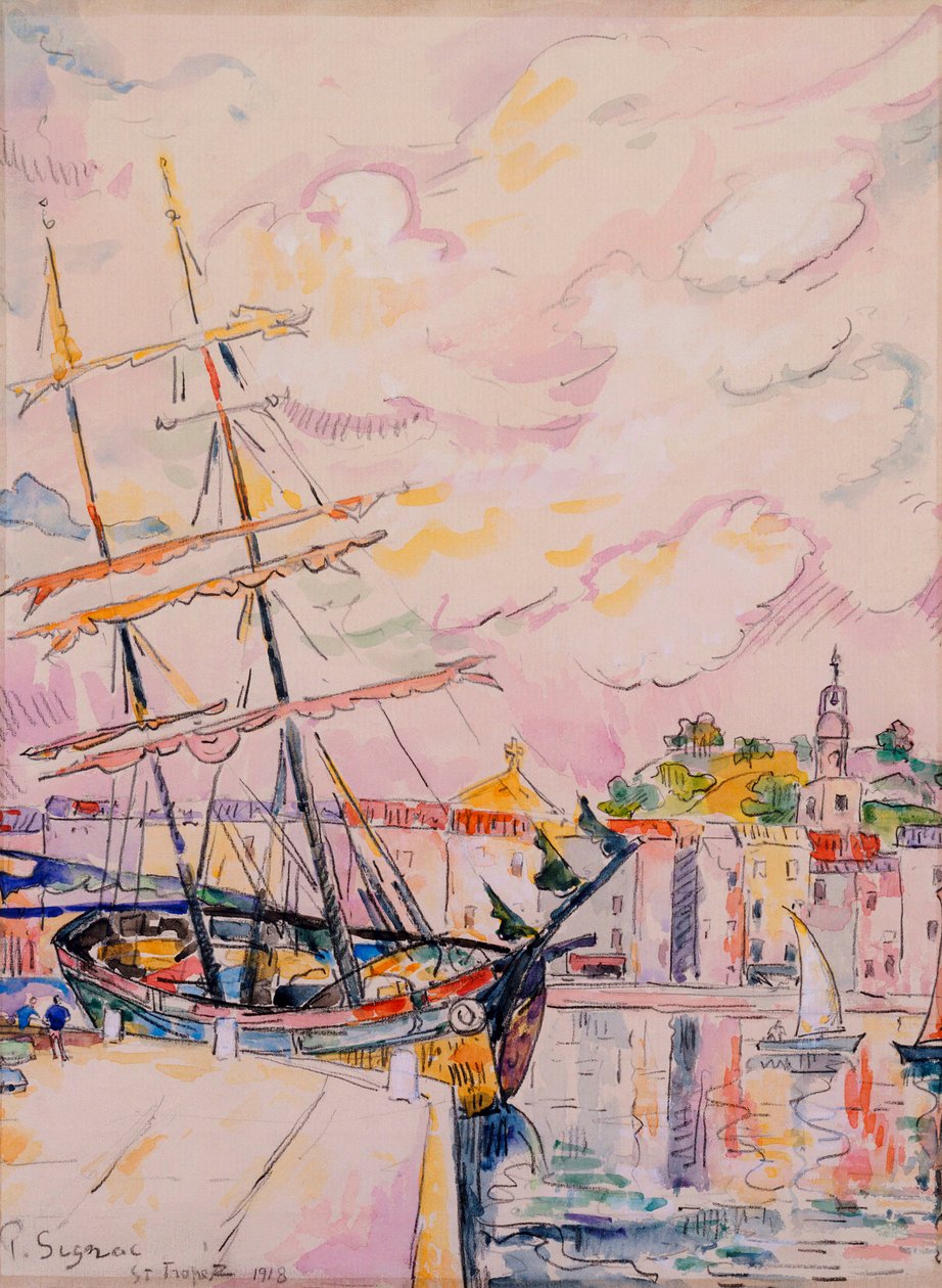 Port Saint-Tropez, 1918 autorstwa Paul Signac