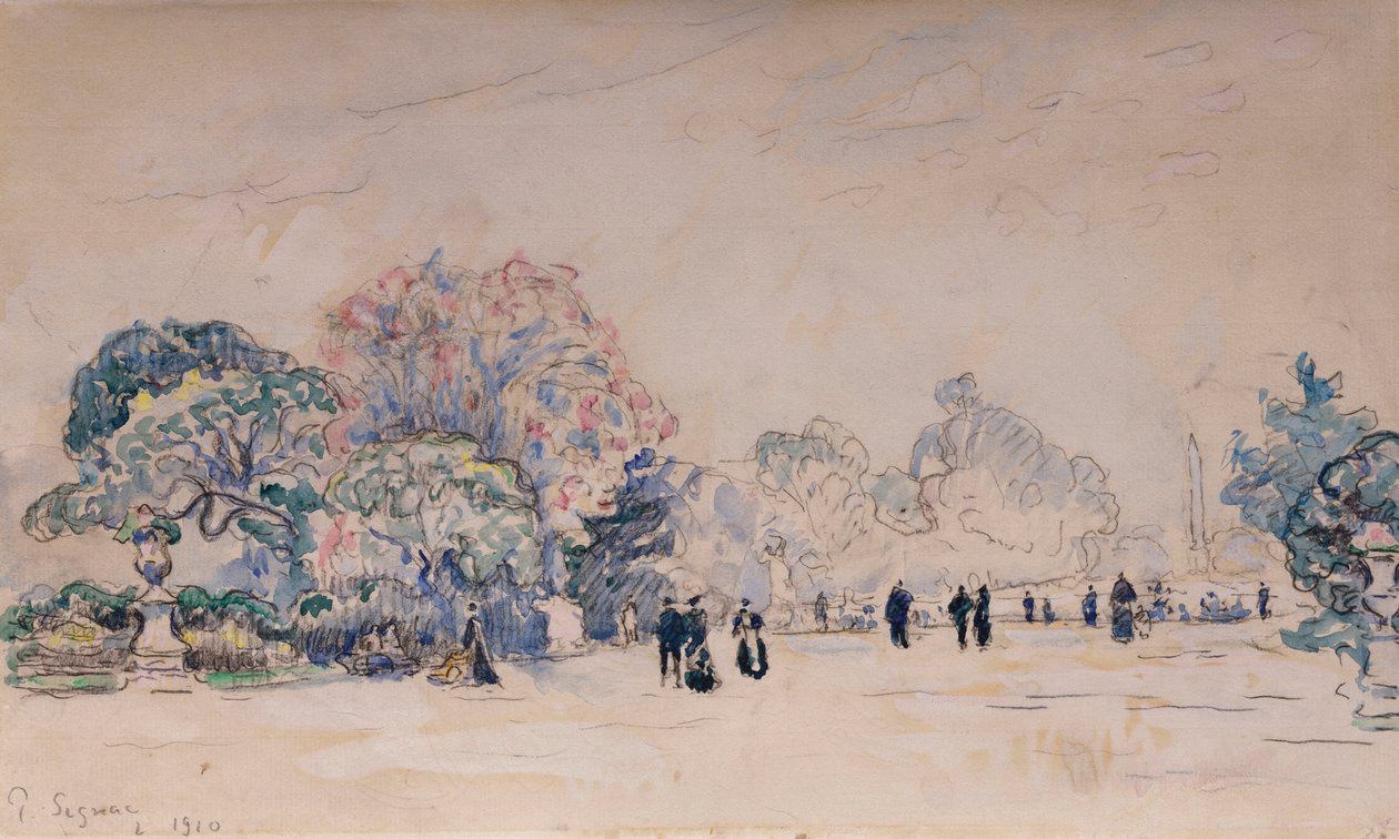 Tuileries, Paryż, 1910 autorstwa Paul Signac