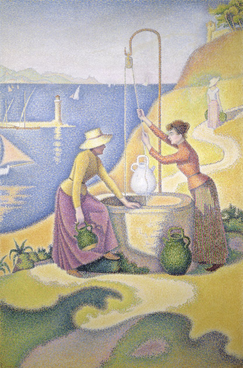Młode kobiety z Prowansji przy studni autorstwa Paul Signac
