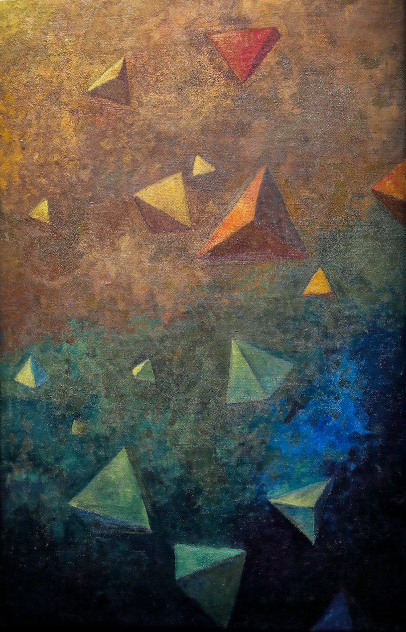 Tétrahedra, ok. 1910 r. (olej na płótnie) autorstwa Paul Sérusier