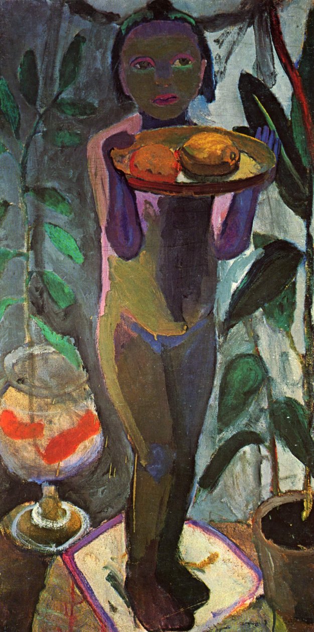 Akt dziecięcy z akwarium autorstwa Paula Modersohn Becker